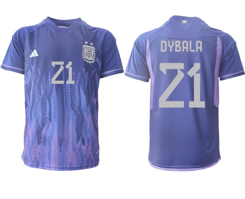 Men 2022 World Cup National Team Argentina away aaa version purple 21 Soccer Jersey